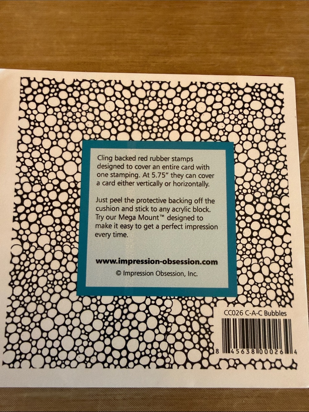 Impression Obsession “Bubble” Background Rubber Stamp
